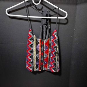 Forever 21  NWOT multi colored crop tank top size Small